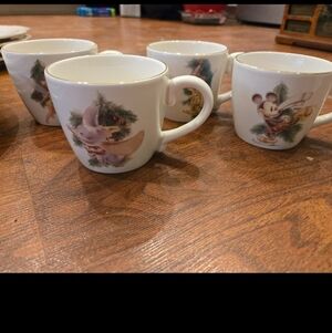 Vintage Disney China mugs set of 4
